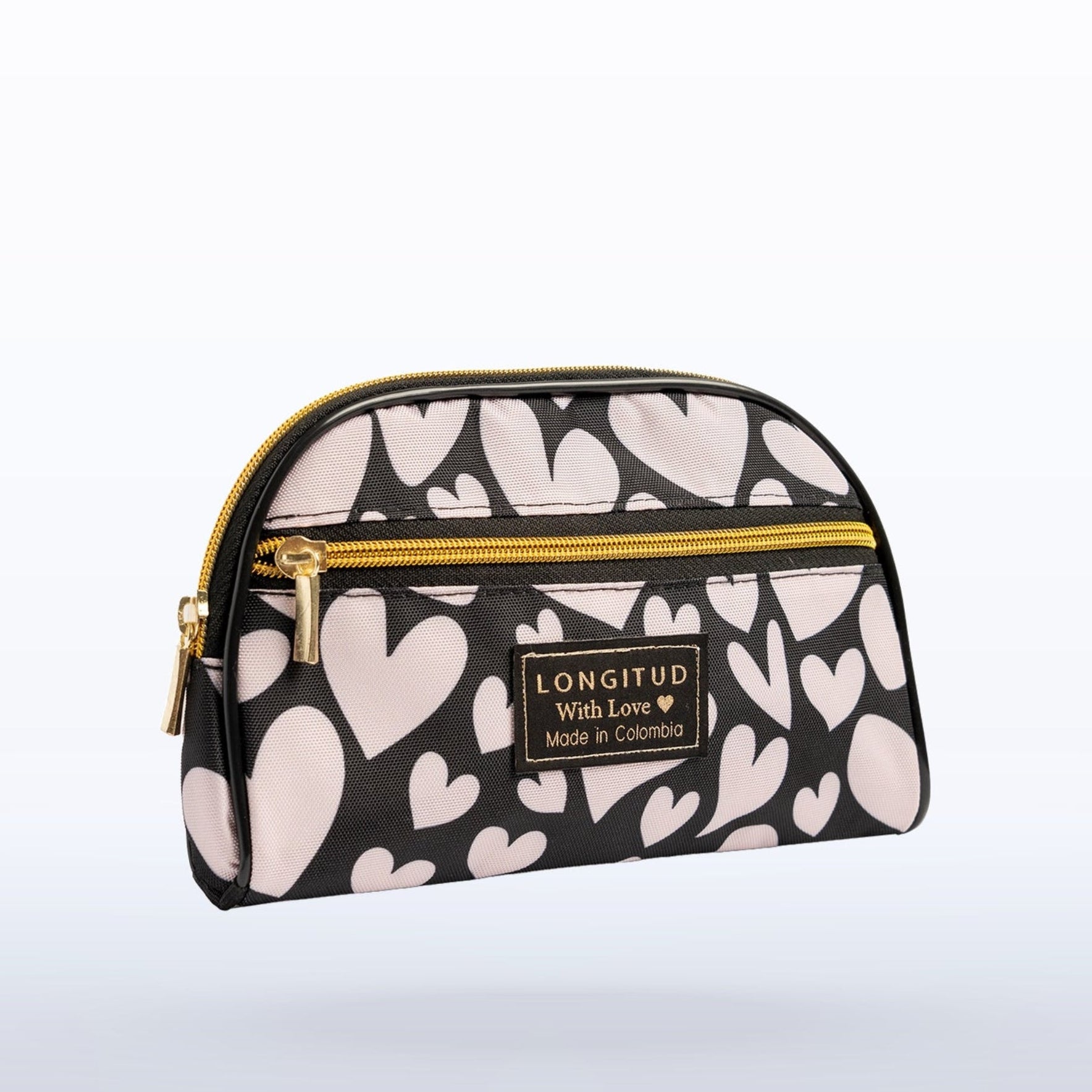 Cosmetiquera Luna en estampado Corazones, vista principal