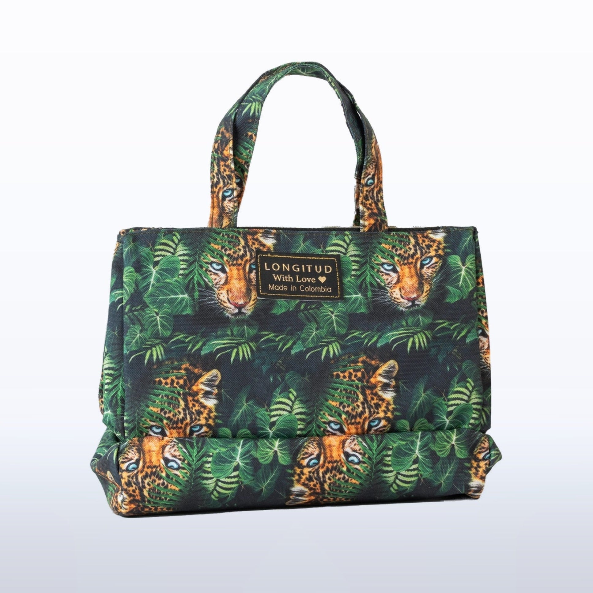 Maletín Travel en estampado Jaguar, vista lateral