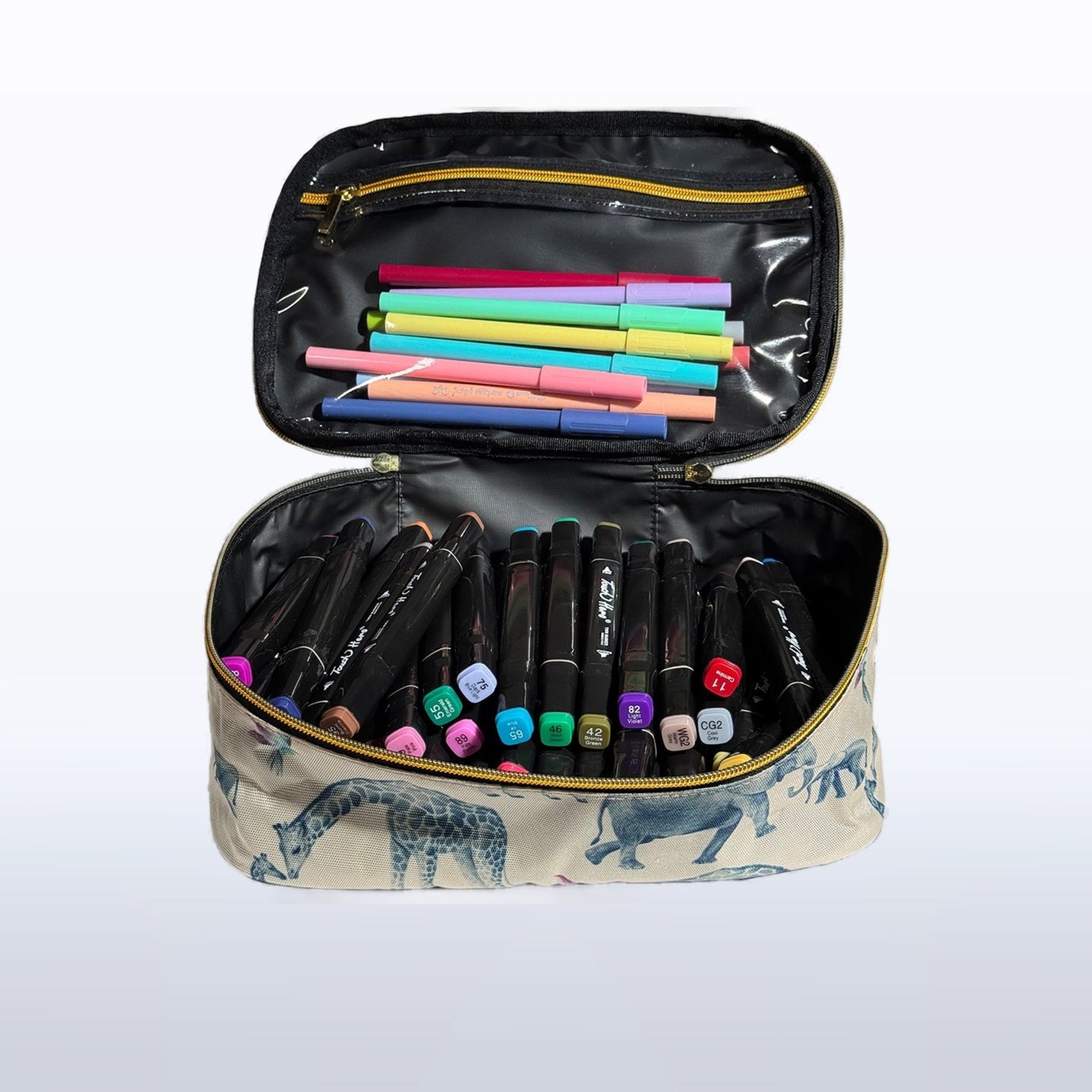 Organizador Elegance M en estampado Selva, en uso
