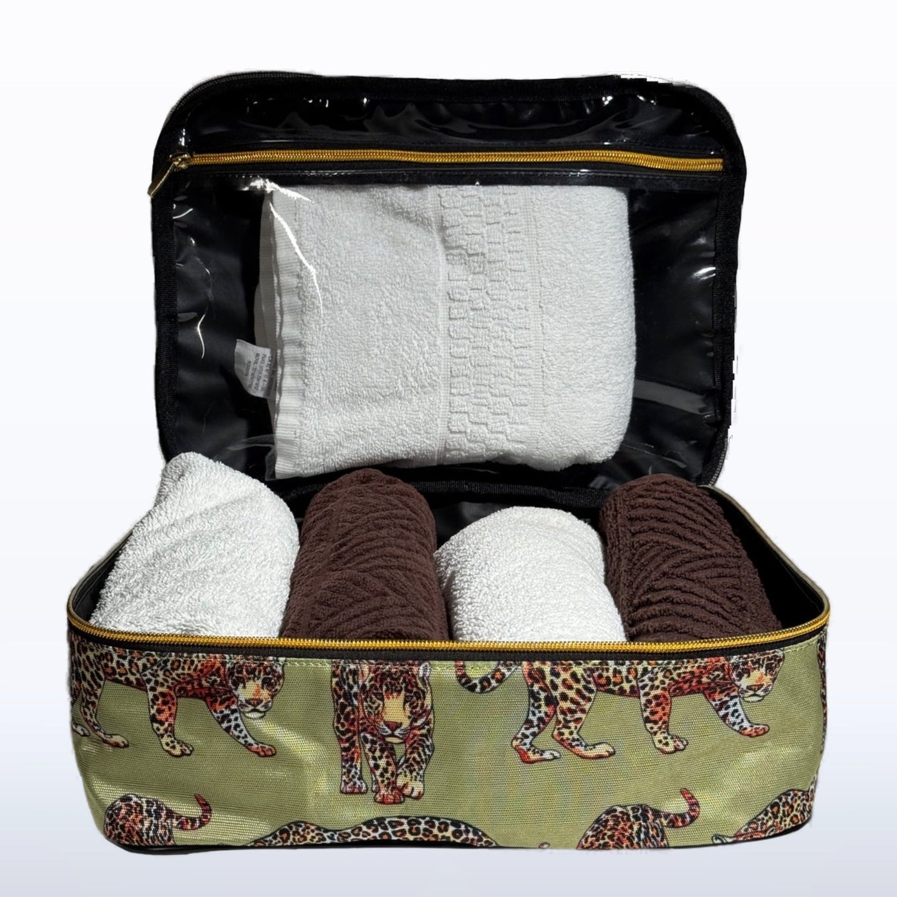 Organizador Elegance L en estampado Jungla, en uso