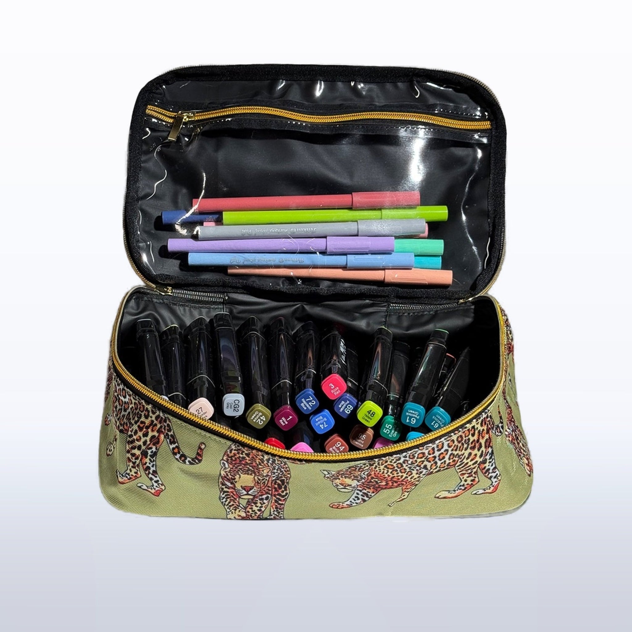 Organizador Elegance M en estampado Jungla, en uso