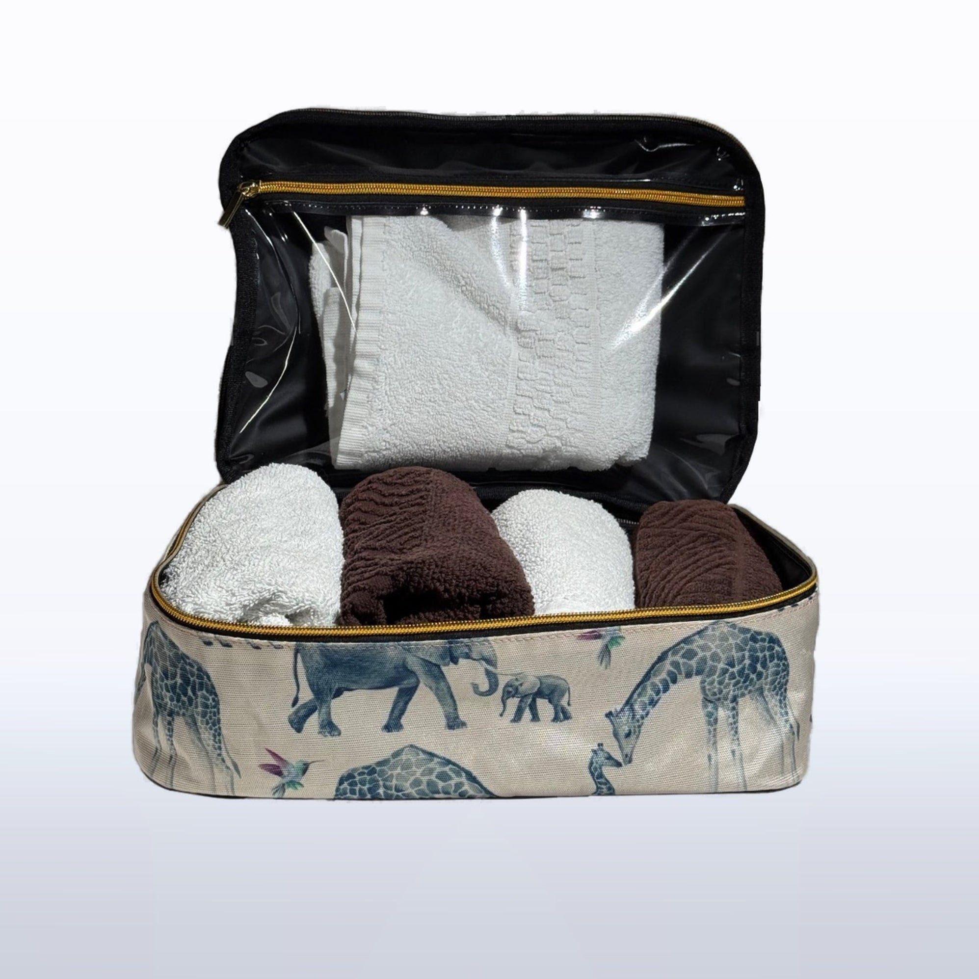 Organizador Elegance L en estampado Selva, en uso