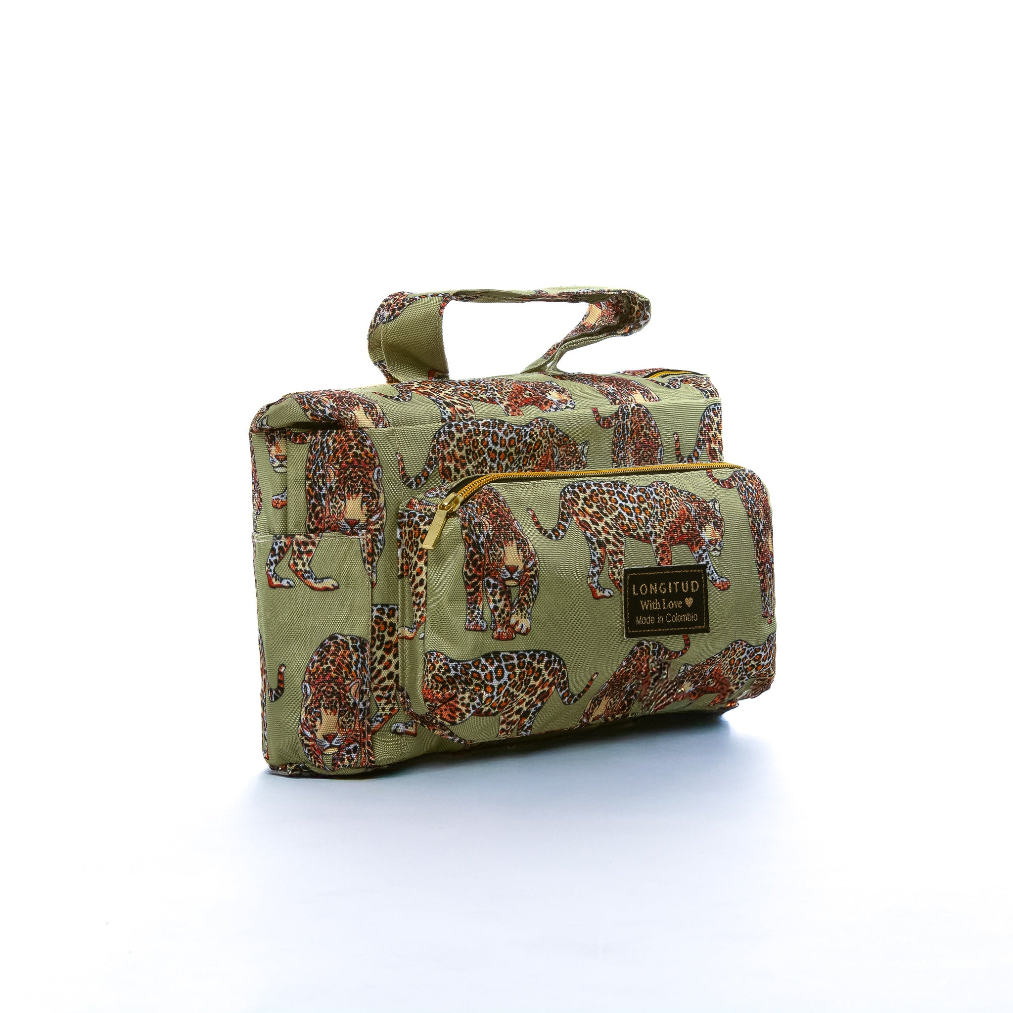 Bolso Leal en estampado Jungla, vista lateral